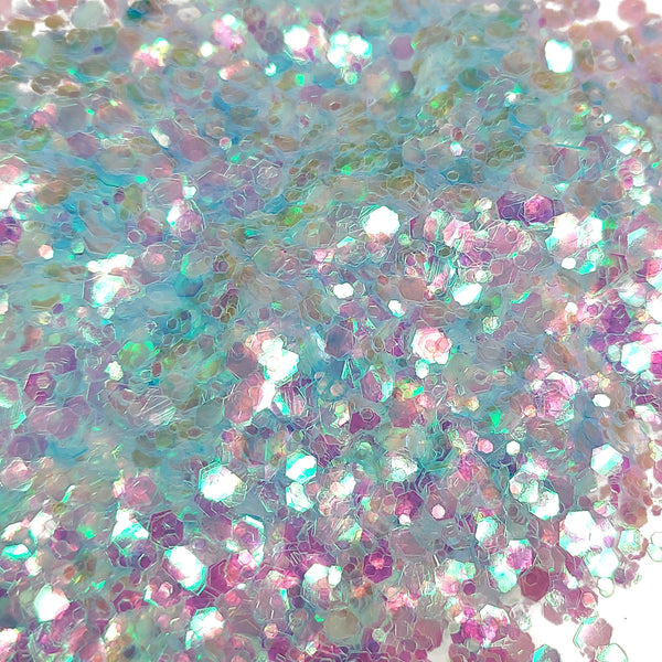 Icy Blue and Pink AB Mix- Chunky Glitter, 2oz