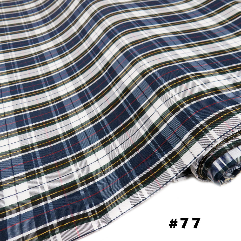 Tela de Cuadro Escolar / School Plaid Fabric Black White Green Red, 6