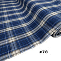 Tela de Cuadro Escolar / School Plaid Fabric- Blue Black White, 60" Wide; 1 yard