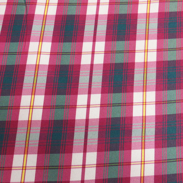 Tela de Cuadro Escolar / School Plaid Fabric- Pink Yellow, 60" Wide