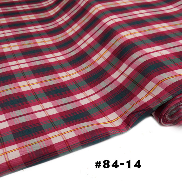 Tela de Cuadro Escolar / School Plaid Fabric- Pink Yellow, 60" Wide
