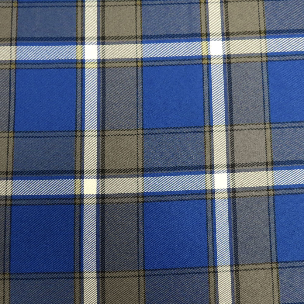 Tela de Cuadro Escolar / School Plaid Fabric Blue Gray, 60" Wide
