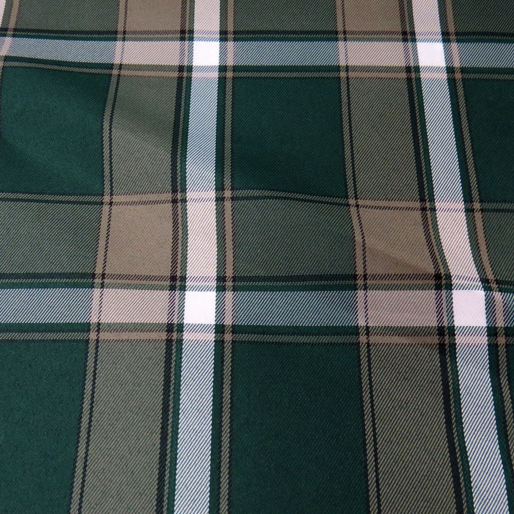 Tela de Cuadro Escolar / School Plaid Fabric Green White, 60" Wide