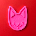 Psychedelic Cat Self Defense Silicone Mold for resin