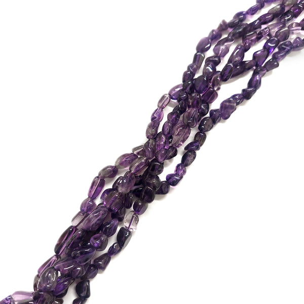 Amethyst Smooth Irregular Beads, Approx. 8mm -1 strand