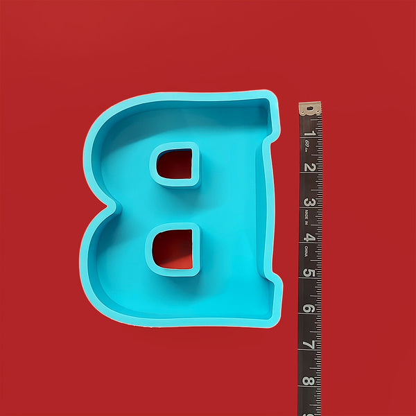 B - Large Letter Silicone Mold for Resin; Approx. 6"