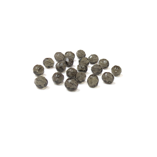 Black Diamond, Round Faceted Fire Polished; 8mm - 20 pcs