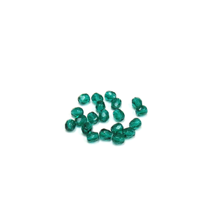 Blue Zircon, Round Faceted Fire Polished; 4mm - 20 pcs