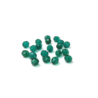 Blue Zircon, Round Faceted Fire Polished; 8mm - 20 pcs