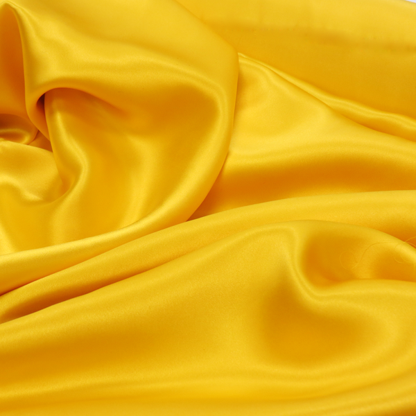 Bright Yellow, 100% Natural Silk Charmeuse - 56" Wide- 1 Yard