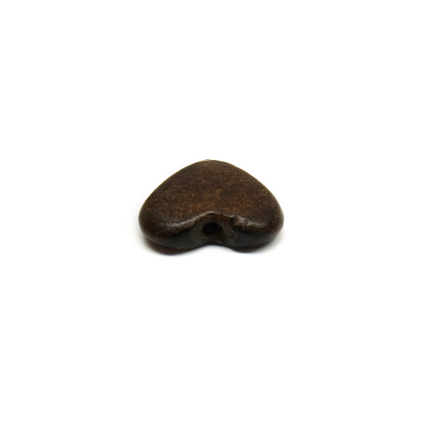 Brown Horn Heart, 21mm; 1 piece