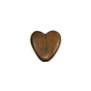 Brown Horn Heart, 21mm; 1 piece