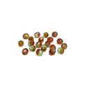 Brown/Green, Round Faceted Fire Polished; 6mm - 20 pcs