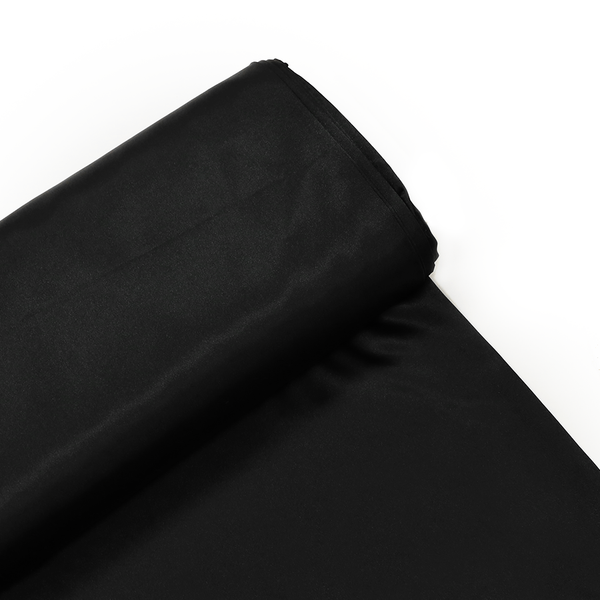 Black, 100% Polyester Crepé Back Satin - 58" wide; 1 Yard