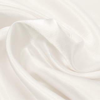 White, 100% Polyester Crepé Back Satin - 58" wide; 1 Yard