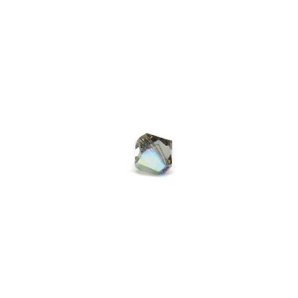 Swarovski Crystal, Bicone, 6mm - Black Diamond AB; 20 PCS