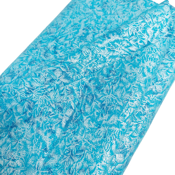 Metallic Blue - 100% Cotton Print Fabric, 44/45" Wide