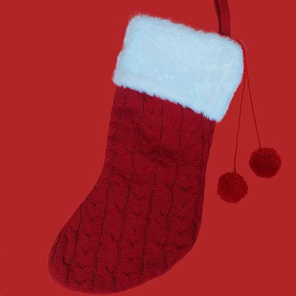 Bota de Navidad Roja / Red Christmas Stocking - 1pc
