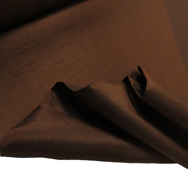 Brown, 100% Textured Polyester Shantung - 118" wide; 1 Yard