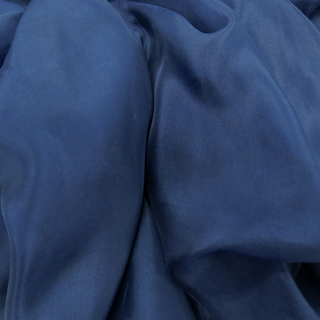 Navy Blue, 100% Natural Silk Chiffon Fabric, 56/58" Wide- 1 Yard