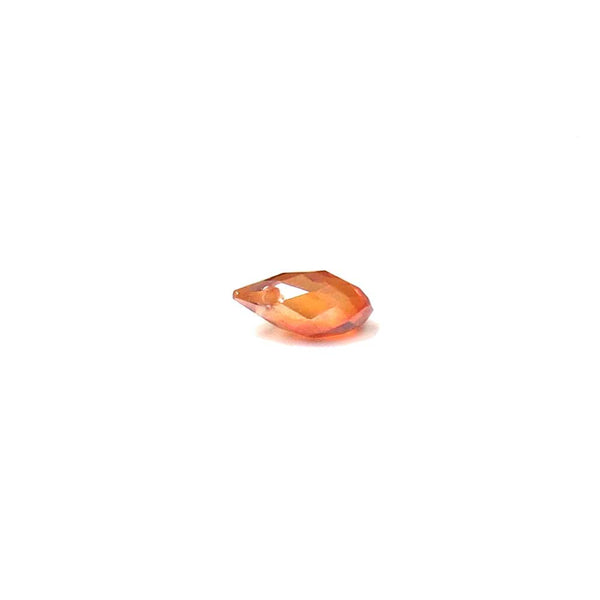 Orange AB, Faceted Crystal Drop; 13 x 5mm - 1 piece