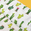 Cactus - 100% Linen Print Fabric, 58" Wide