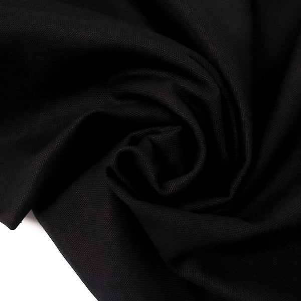 Black, 100% Cotton 12oz Canvas Fabric - 62-64" Wide; 1 Yard