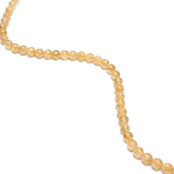 Citrine Smooth Round Beads, 7mm - 1 strand