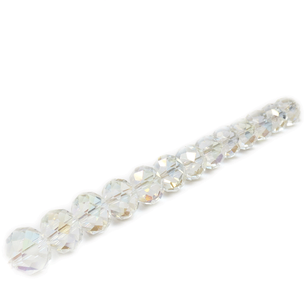 Rondelle Clear AB, 15x18mm; 1 strand