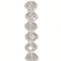 Rondelle Clear, 15x18mm; 1 strand