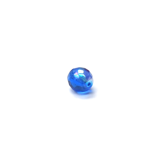 Cobalt AB, Round Faceted Fire Polished, 12mm- 20pcs