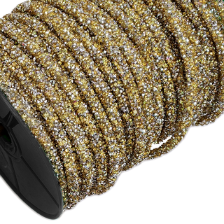 Gold and Silver, PVC Rubber Cord; 1 Yard