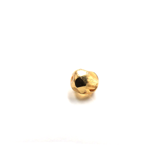 Crystal Gold, Round Faceted Fire Polished, 6mm- 20pcs