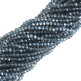 Rondelle de Cristal- Azúl Marino