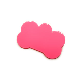 LARGE Dog Bone Tag Pink Silicone Mold for Resin - Approx. 2.25"x1.25"