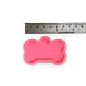 LARGE Dog Bone Tag Pink Silicone Mold for Resin - Approx. 2.25"x1.25"