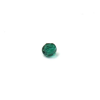 Emerald, Round Faceted Fire Polished, 6mm; 20- pcs