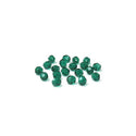 Emerald, Round Faceted Fire Polished, 6mm; 20- pcs