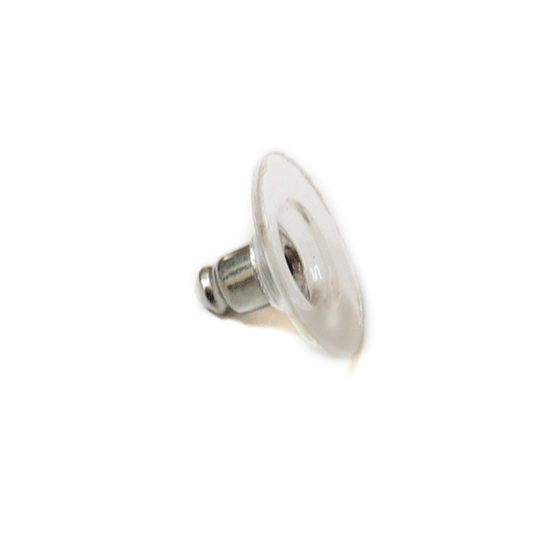 Earring Ear Nut, Platinum Color- 7x11mm; 50pcs