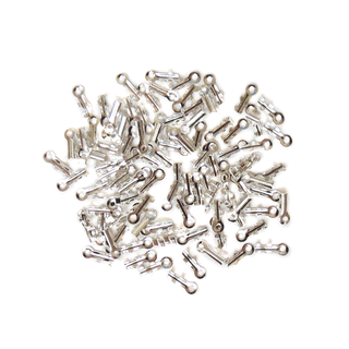 End Cord, Silver Plated Brass-7x2mm tube; 100pcs