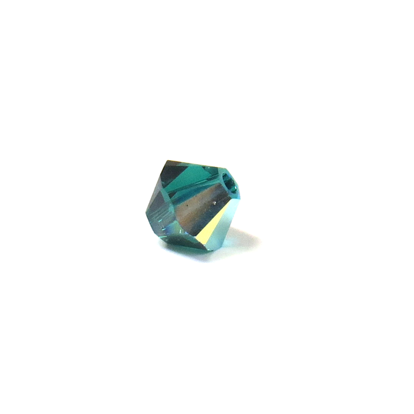 Swarovski Crystal, Bicone, 5mm, Emerald AB; 20 pcs