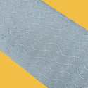 Blue Gray Circles Eyelet Fabric - Tela de Algodón Bordado - 44/45" Wide