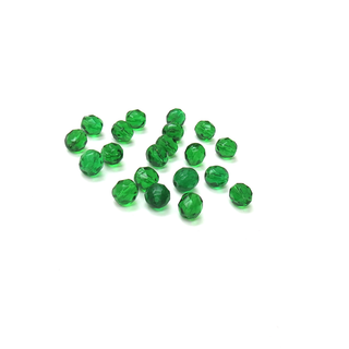 Fern Green, Round Faceted Fire Polished; 8mm - 20 pcs