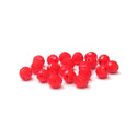 Fire Coral, Round Faceted Fire Polished Beads-10mm; 20pcs
