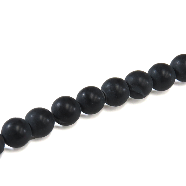 Frosted Black Agate;8mm
