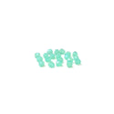 Green/Turquoise, Round Faceted Fire Polished; 4mm - 20 pcs
