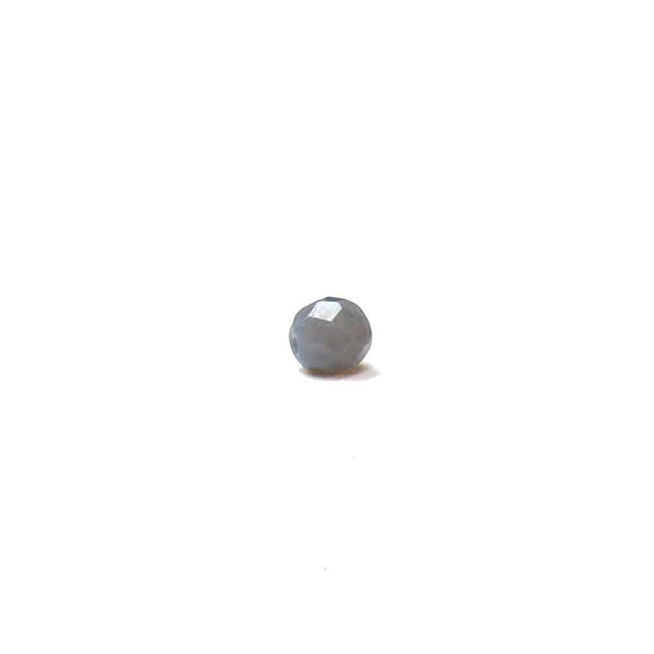 Grey, Round Faceted Fire Polished, 8mm - 20 pcs
