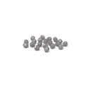 Grey, Round Faceted Fire Polished; 6mm - 20 pcs