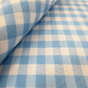 Light Blue, 100% Polyester Gingham Check 1/4- 58" wide; 1 yard