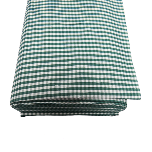 Green, 100% Polyester Gingham Check 1/8- 58" wide; 1 yard